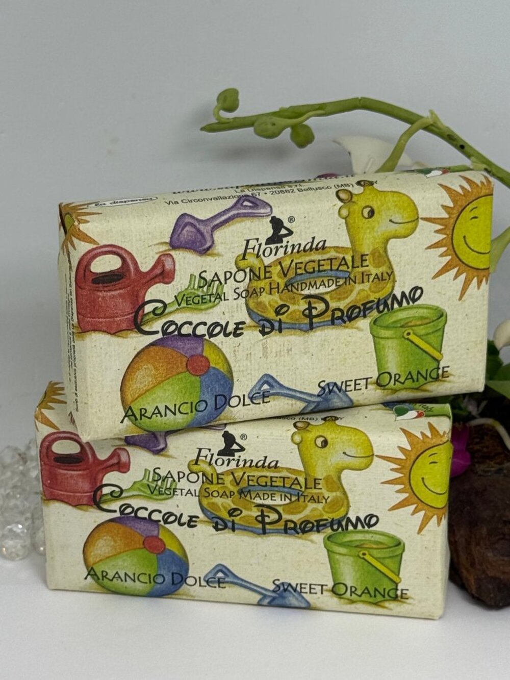 2x Florinda Vegetable Handmade Perfumed Bath Soap - Sweet Orange - 3.52 oz - New